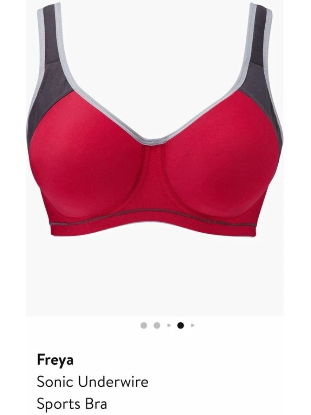 Freya Sonic Underwired Sports Bra 38GG 38J Dynamic Pink/Gray Full Cup Racerback